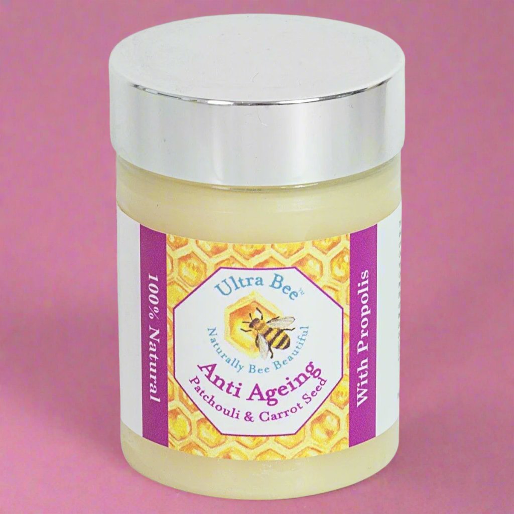 100% Natural Anti Ageing Moisturiser Honey, Patchouli, Carrot Seed 100ml - Ultrabee